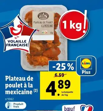 Lidl Plateau de poulet à la mexicaine offre