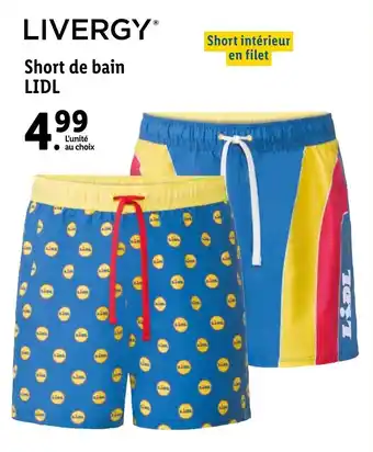 Lidl LIVERGY short de bain LIDL offre