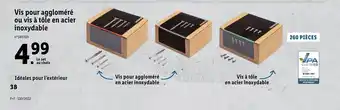 Lidl Vis pour aggloméré ou vis à tôle en acier inoxydable offre