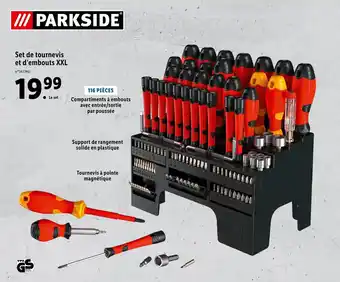 Lidl PARKSIDE set de tournevis et d'embouts XXL offre