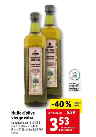 Lidl Huile d'olive vierge extra offre