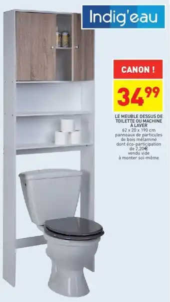 Stokomani INDIG'EAU le meuble dessus de toilette du machine à laver offre