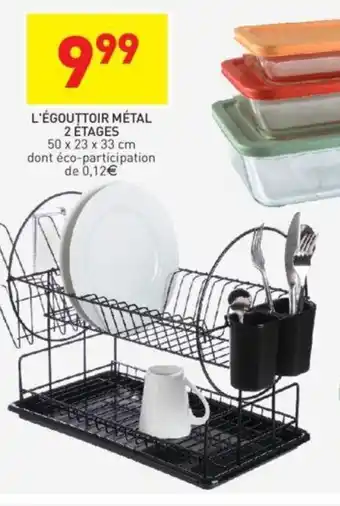 Stokomani L'égouttoir métal 2 étages offre