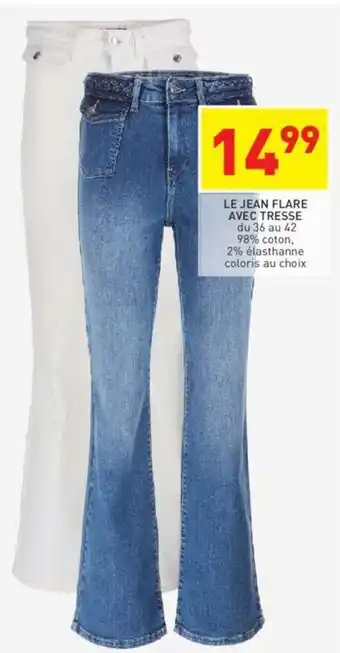 Stokomani Le jean flare avec tresse offre