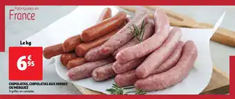Auchan Chipolatas, chipolatas aux herbes ou merguez offre