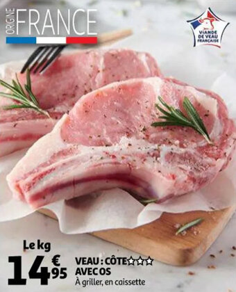 Auchan Veau : côte avec os offre