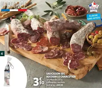 Auchan Saucisson sec auchan le charcutier offre