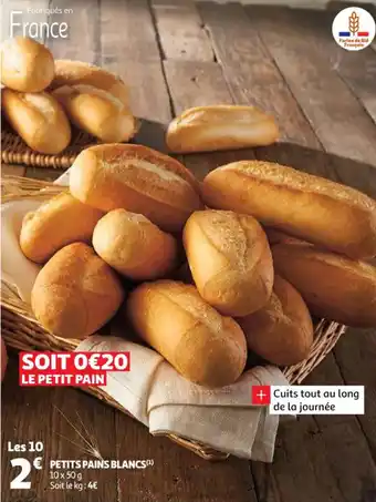 Auchan Petits pains blancs offre
