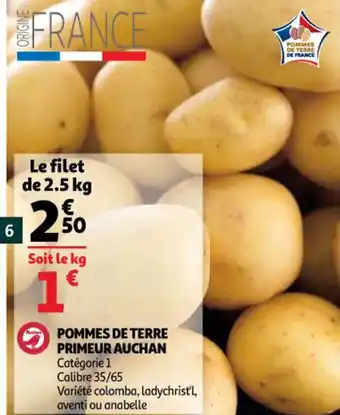Auchan Pommes de terre primeur auchan offre