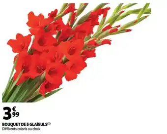 Auchan Bouquet de 5 glaïeuls offre