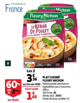 Auchan Plat cuisiné fleury michon offre
