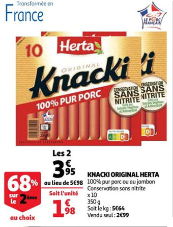 Auchan Knacki original herta offre