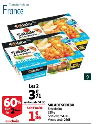 Auchan Salade sodebo offre