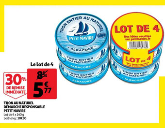 Auchan Thon au naturel démarche responsable petit navire offre