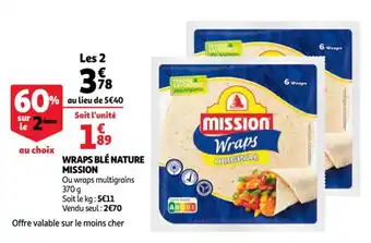 Wraps blénature mission