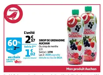 Auchan Sirop de grenadine auchan offre