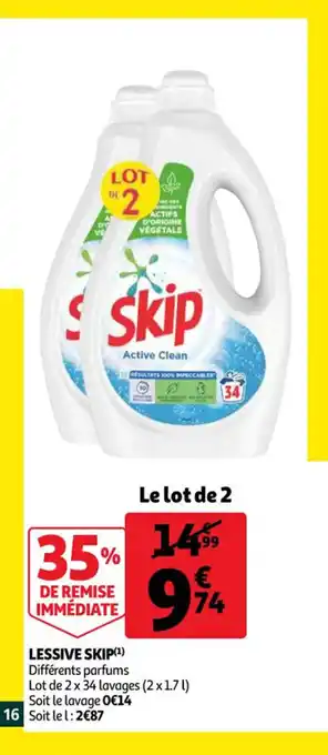Auchan Lessive skip offre