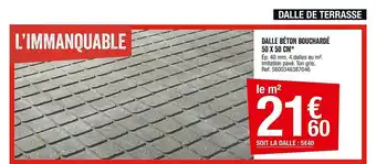 Brico Dépôt Dalle Béton Bouchardé 50 X 50 Cm offre