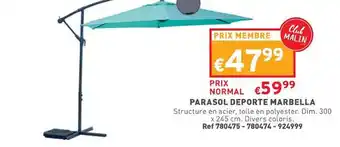 Trafic Parasol Déporté Marbella offre