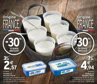 Intermarché Faisselle Royans Frais offre