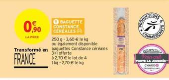 Intermarché Baguette Constance Céréales offre