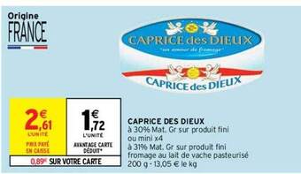 Intermarché Caprice Des Dieux offre