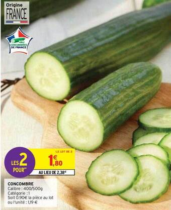 Intermarché Concombre offre