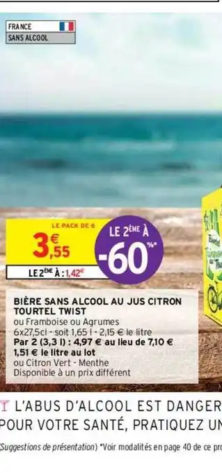 Intermarché Bière Sans Alcool Au Jus Citron Tourtel Twist offre