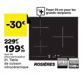 BUT Table de cuisson vitrocéramique offre