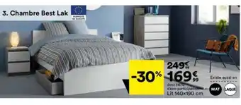 BUT Chambre Best Lak Lit 140x190 cm offre