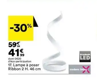 Lampe à poser ribbon 2 H. 46 cm