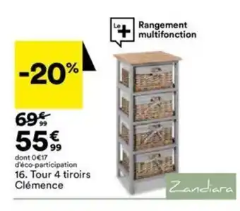 BUT Tour 4 tiroirs clémence offre