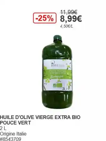 Costco Huile D'olive Vierge Extra Bio Pouce Vert offre