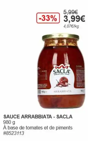 Costco Sauce Arrabbiata - Sacla offre