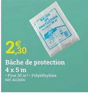 Espace emeraude Bâche De Protection 4 X 5 M offre