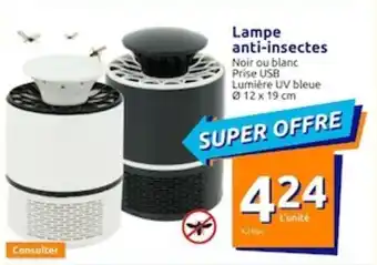 Action Lampe anti-insectes offre