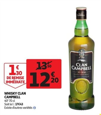 Auchan Whisky clan campbell offre