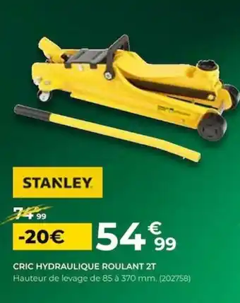 Cric hydraulique roulant 2T