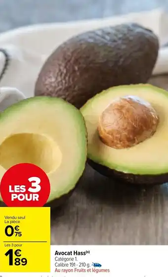 Carrefour Market Avocat hass offre