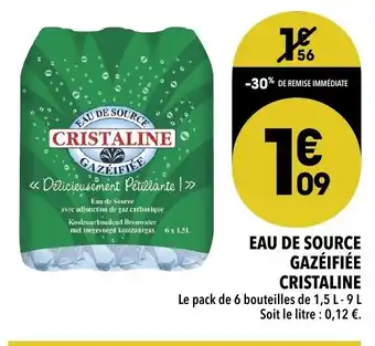 Supeco Eau de source gazéifiée cristaline offre