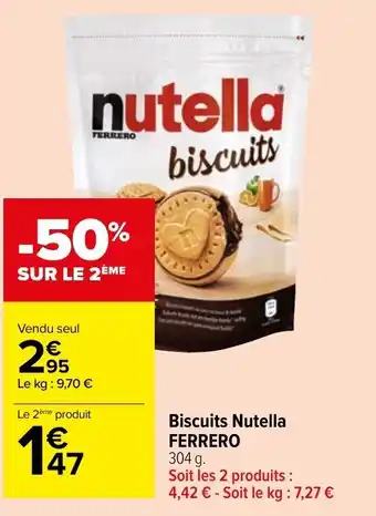 Carrefour Market FERRERO biscuits nutella offre