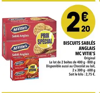 Biscuits sablés anglais MC Vitie's