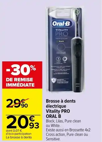 Carrefour Market PRO ORAL B brosse à dents électrique vitality offre