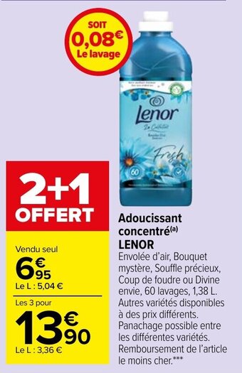Carrefour Market LENOR adoucissant concentré offre