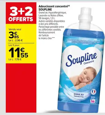 Carrefour Soupline Adoucissant Concentré offre