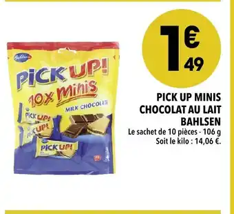 Supeco PIck up minis chocolat au lait Bahlsen offre