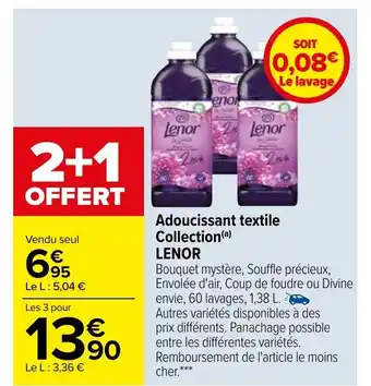 Carrefour Lenor Adoucissant Textile Collection offre