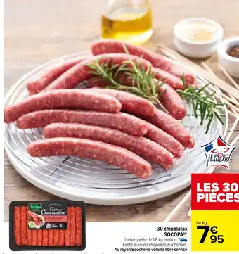 Carrefour 30 Chipolatas Socopa offre