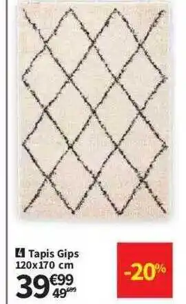 Conforama Tapis Gips 120 X 170 Cm offre