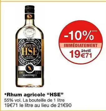 Monoprix Rhum Agricole offre